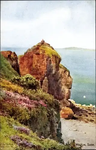 Künstler Ak Kanalinsel Sark, Port de Moulin