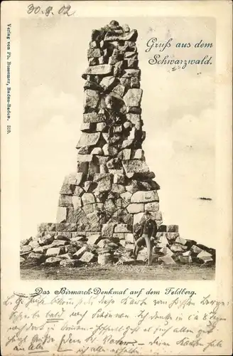 Ak Feldberg im Schwarzwald, Bismarckdenkmal auf dem Feldberg