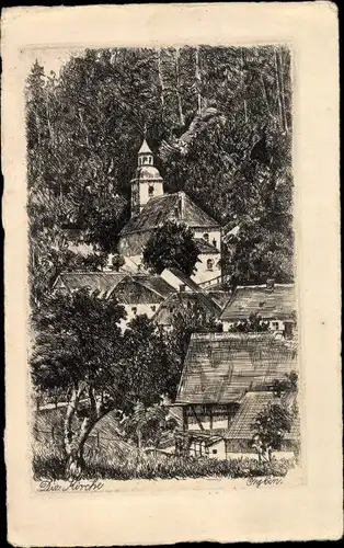 Künstler Ak Oybin in der Oberlausitz, Kirche