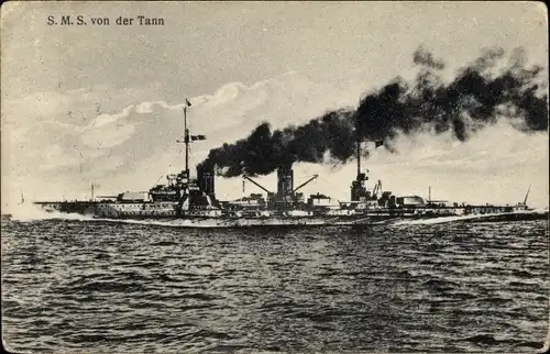 Ak Deutsches Kriegsschiff SMS von der Tann, Großer Kreuzer, Schlachtkreuzer