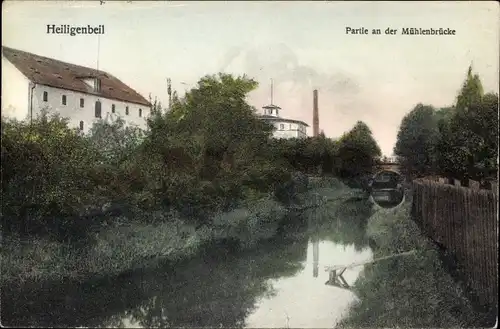 Ak Mamonowo Heiligenbeil Kaliningrad Russland, Mühlenbrücke