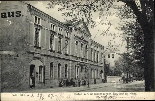 Ak Radeberg in Sachsen, Hotel und Gartenrestaurant Deutsches Haus