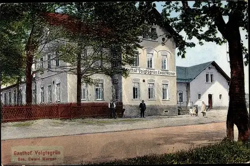 Ak Voigtsgrün Hirschfeld in Sachsen, Gasthof