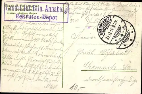 Ak Voigtsgrün Hirschfeld in Sachsen, Gasthof