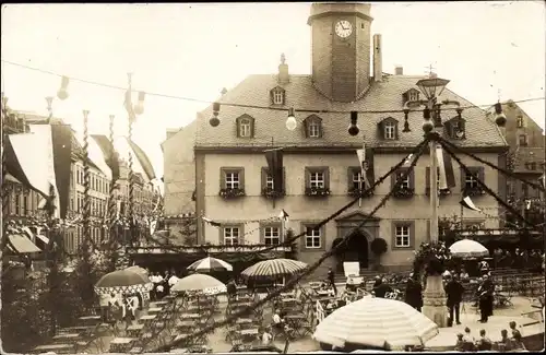 Foto Ak Meerane in Sachsen, Heimatfest 1930, Rathaus