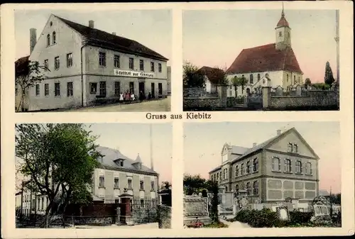 Ak Kiebitz Ostrau in Sachsen, Gasthof, Kirche