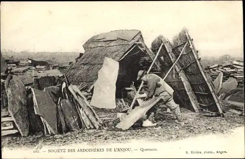 Ak Anjou Maine et Loire, Societe des Ardoisiers, Querneur