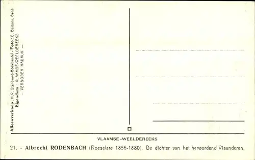 Ak Albrecht Rodenbach, Flämischer Dichter