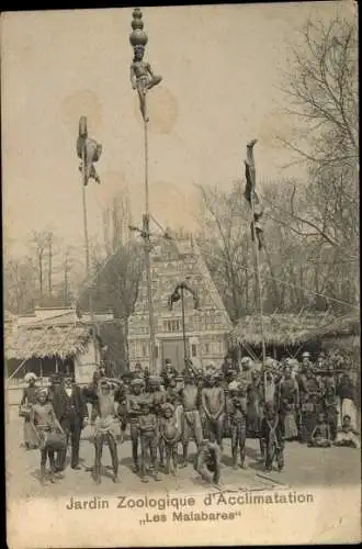 Ak Paris XVI, Jardin Zoologique d'Acclimatation, Les Malabares