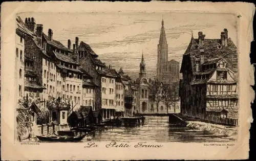 Künstler Ak Strasbourg Straßburg Elsass Bas Rhin, La Petite France