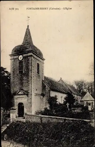 Ak Fontaine Henry Calvados, L'Eglise