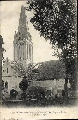 Ak Fierville la Campagne Calvados, L'Eglise