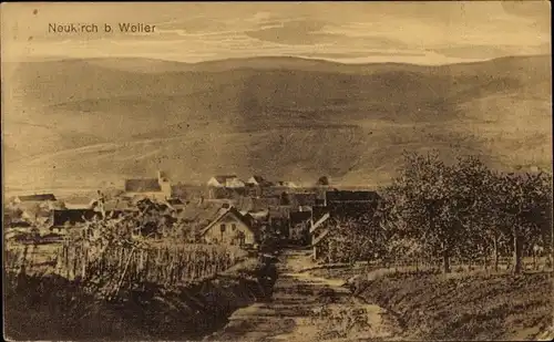 Ak Neuve-Église Neukirch Elsass Bas Rhin, Blick auf den Ort