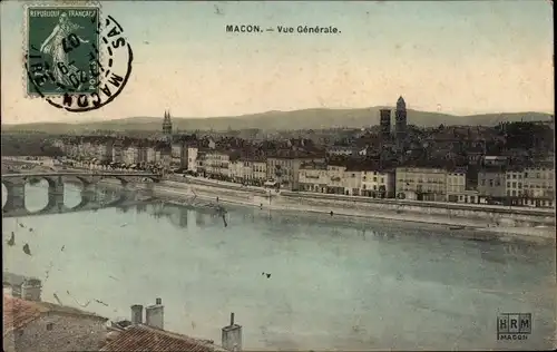 Ak Mâcon Saône-et-Loire, Vue générale