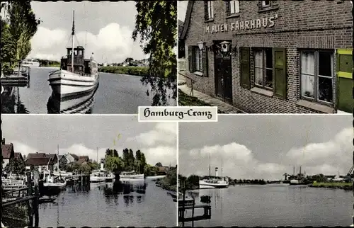 Ak Hamburg Harburg Cranz, Im Alten Fährhaus, Anlegestelle