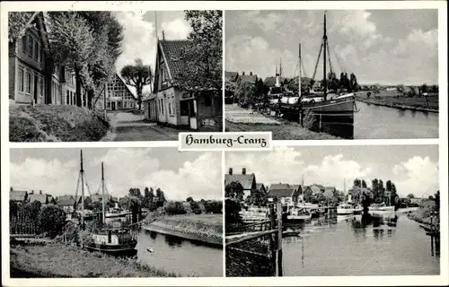 Ak Hamburg Harburg Cranz, Estepartie, Dorfidyll