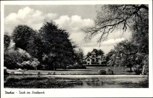 Ak Itzehoe in Holstein, Teich im Stadtpark