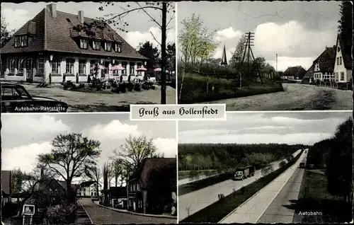 Ak Hollenstedt in Niedersachsen, Autobahnraststätte, Autobahn