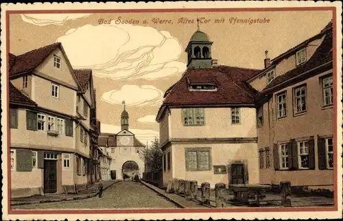 Ak Bad Sooden Allendorf Hessen, Altes Tor, Pfennigstube
