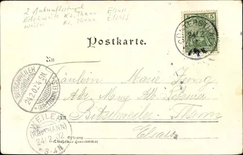 Ak Günterstal Freiburg im Breisgau, Gesamtansicht