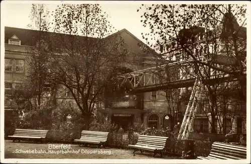 Ak Elberfeld Wuppertal, Schwebebahn, Hauptbahnhof Döppersberg