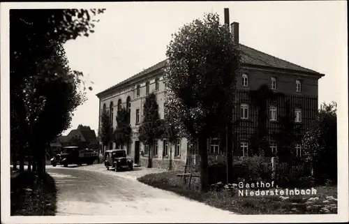 Ak Niedersteinbach Penig in Sachsen, Gasthof, LKW, Auto