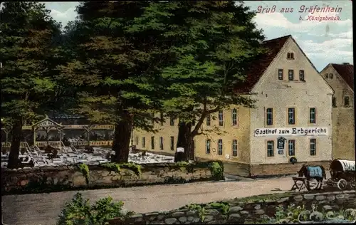 Ak Gräfenhain Königsbrück in Sachsen, Gasthof zum Erbgericht