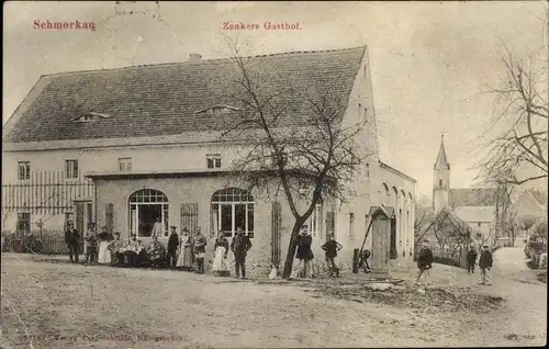 Ak Schmorkau Neukirch Sachsen, Zenkers Gasthof, Kirche