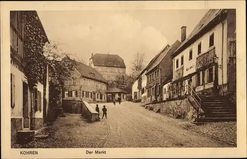 Ak Kohren Sahlis Frohburg Sachsen, Markt