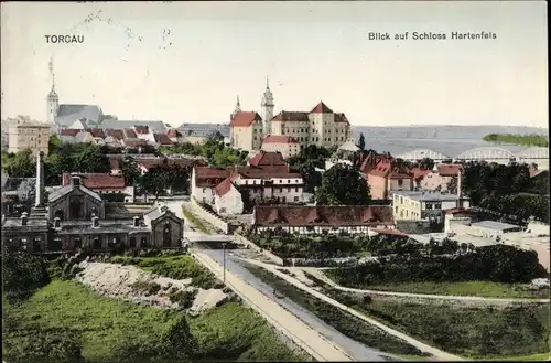 Ak Torgau an der Elbe, Blick auf Schloss Hartenfels