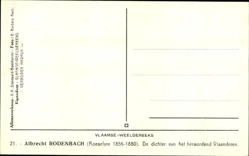 Ak Albrecht Rodenbach, Flämischer Dichter