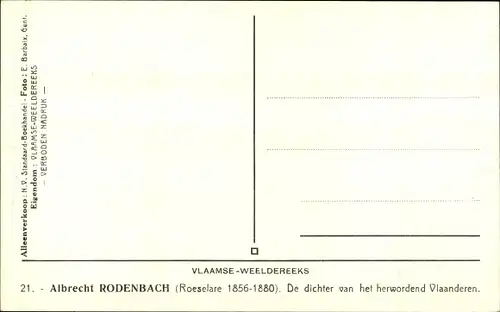 Ak Albrecht Rodenbach, Flämischer Dichter