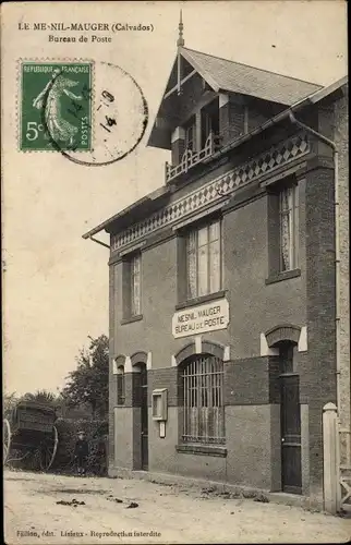 Ak Le Mesnil Mauger Calvados, Bureau de Poste