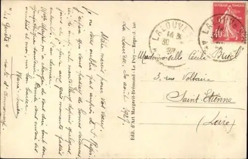 Ak La Louvesc Ardèche, Maison Saint Regis, Cour Interieure et Chapelle