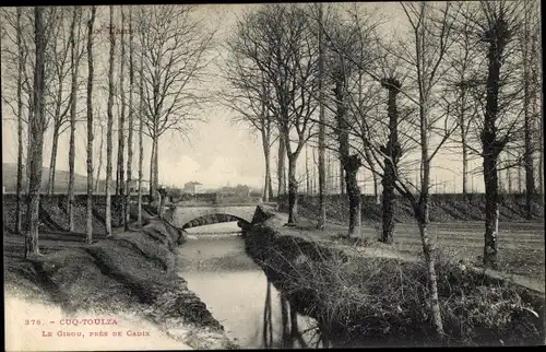 Ak Cuq Toulza Tarn, Le Girou, pres de Cadix, Landschaft