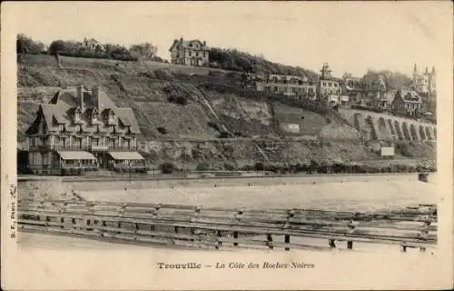 Ak Trouville Calvados, La Cote des Roches Noires