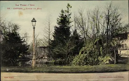 Ak Castres Tarn, Jardin du Mail