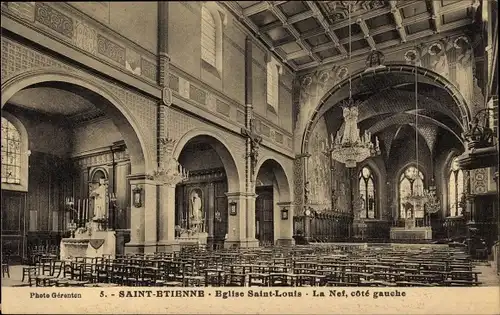 Ak Saint Étienne Loire, Eglise Saint Louis, interieur