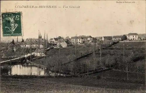 Ak Colombier en Brionnais Saône et Loire, Vue générale