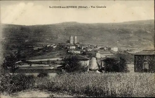 Ak Saint Didier sous Riverie Chabanière Rhône, Vue générale