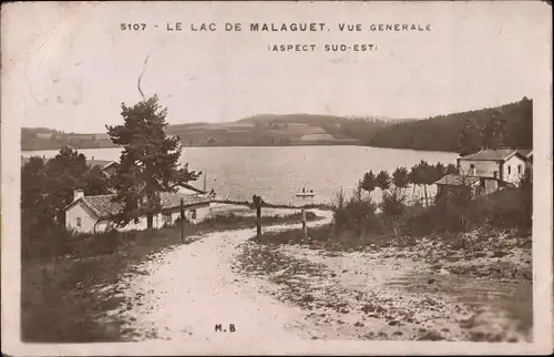 Ak Puy de Dome, Lac de Malaguet, Vue générale