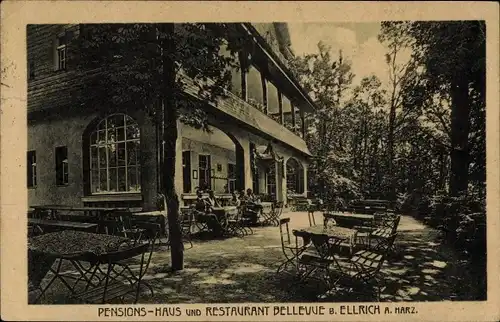 Ak Ellrich Harz Thüringen, Pensionshaus Bellevue