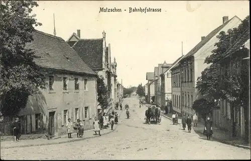 Ak Mutzschen Grimma in Sachsen, Bahnhofstraße