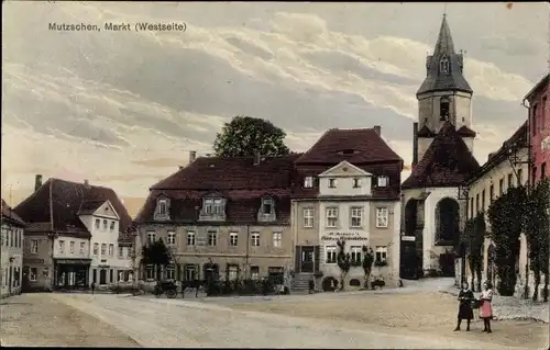 Ak Mutzschen Grimma in Sachsen, Markt, Westseite