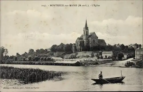 Ak Montreuil sur Maine Maine-et-Loire, L'Eglise