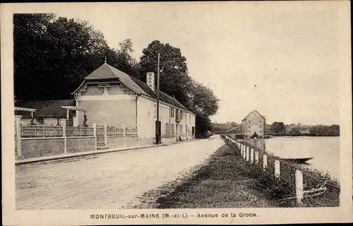 Ak Montreuil sur Maine Maine-et-Loire, Avenue de la Grotte