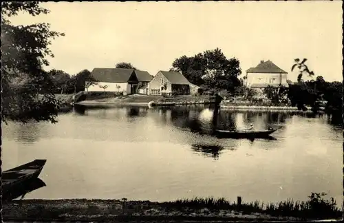 Ak Montreuil sur Maine Maine-et-Loire, Le Moulin du Rideau sur la Mayenne