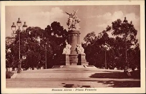 Ak Buenos Aires Argentinien, Plaza Francia