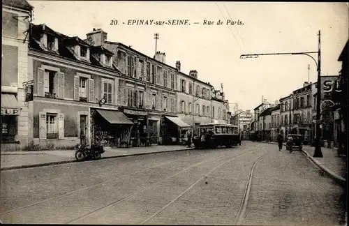 Ak Epinay sur Seine Seine Saint Denis, Rue de Paris