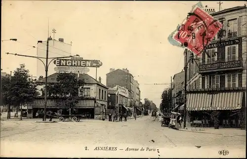 Ak Asnières sur Seine Hauts-de-Seine, Avenue de Paris